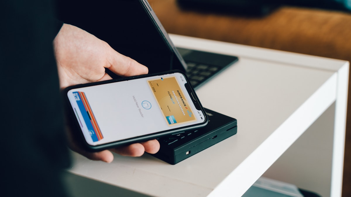 Smartphone showing a digital payment wallet app