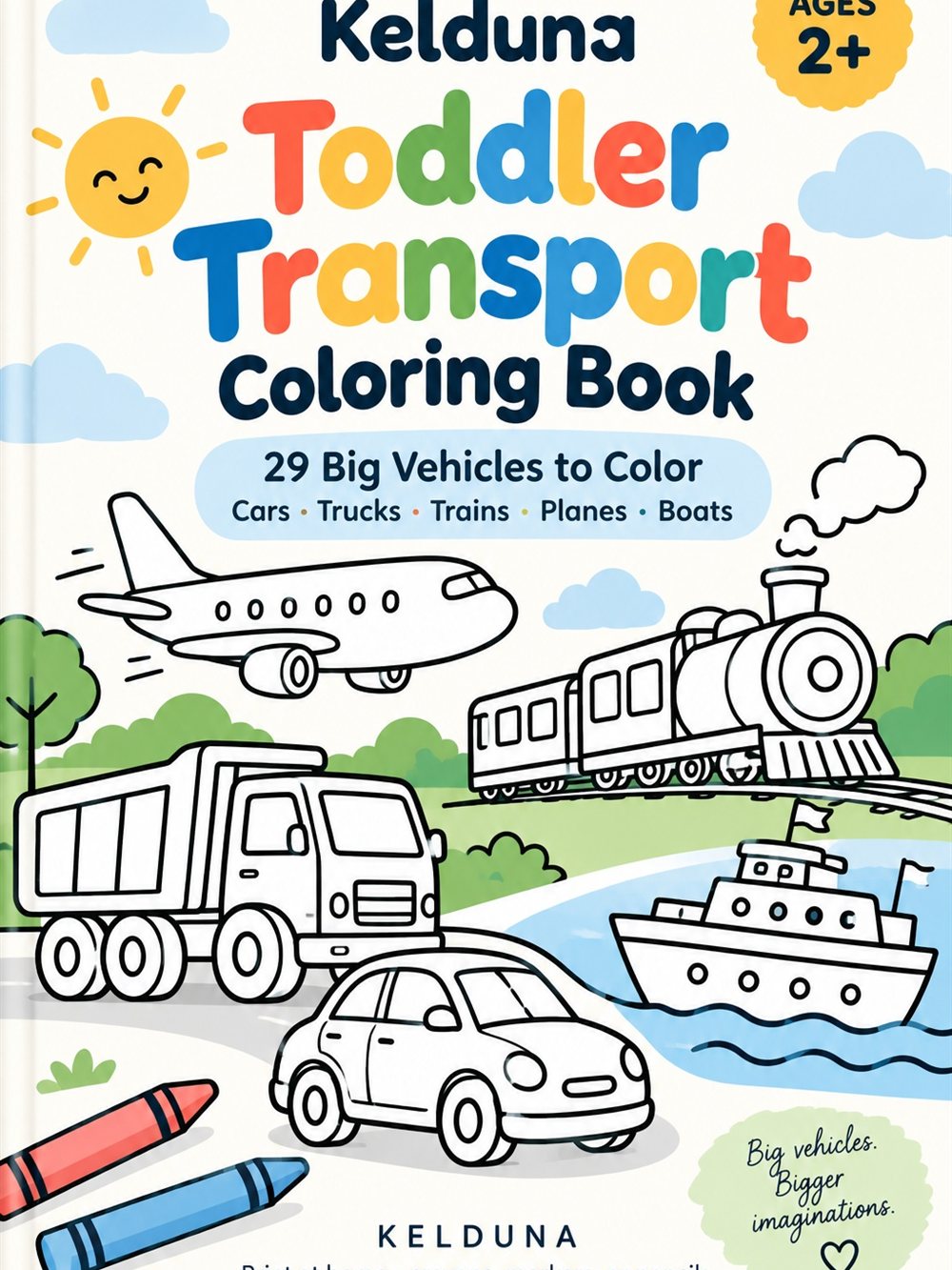 Toddler Transport Coloring Book eBook cover